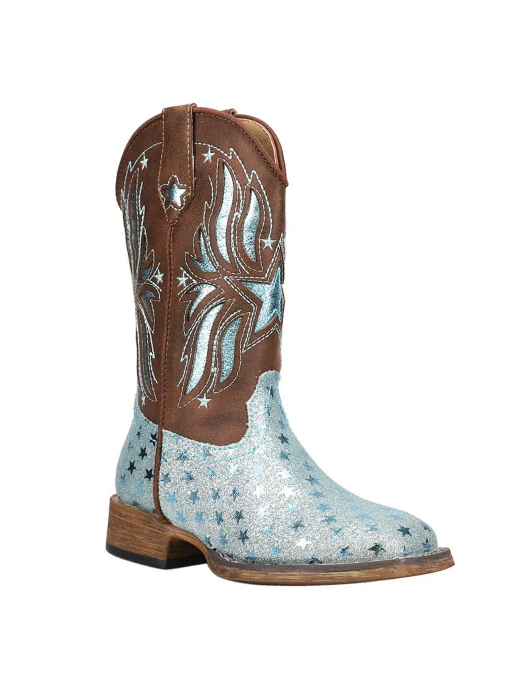 Roper Glitter Starlet Western Boots little kids blue glittery details size 13